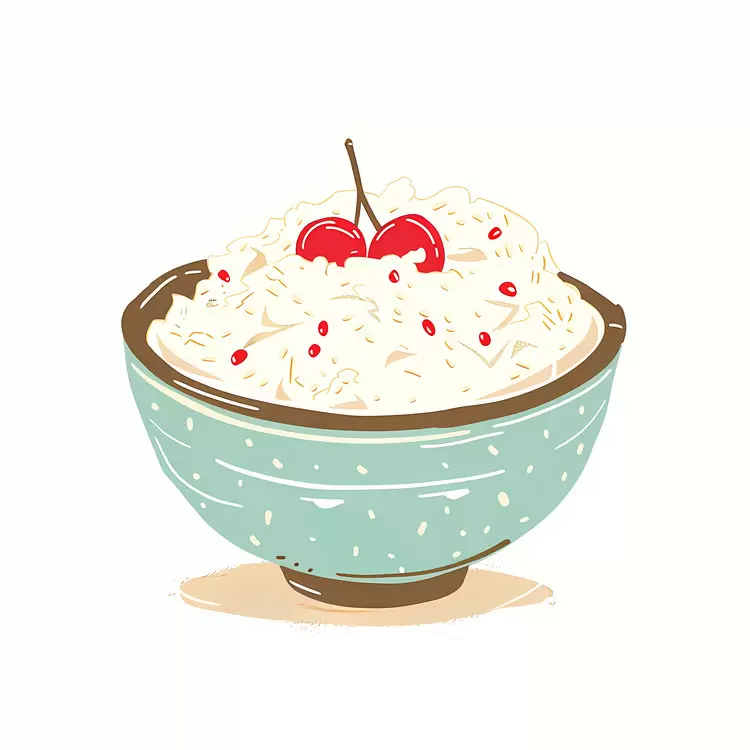 Bowl of Rice with Cherries