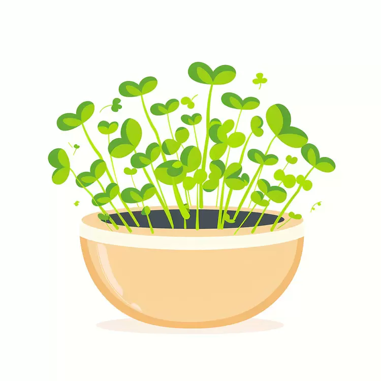 Charming Green Plant in a Beige Bowl