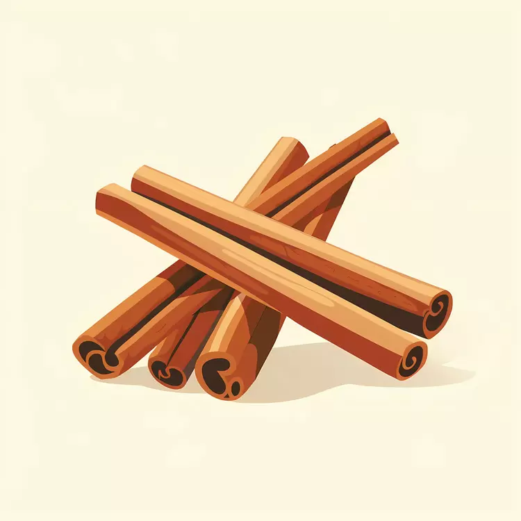 Cinnamon Sticks in a Cross Pattern
