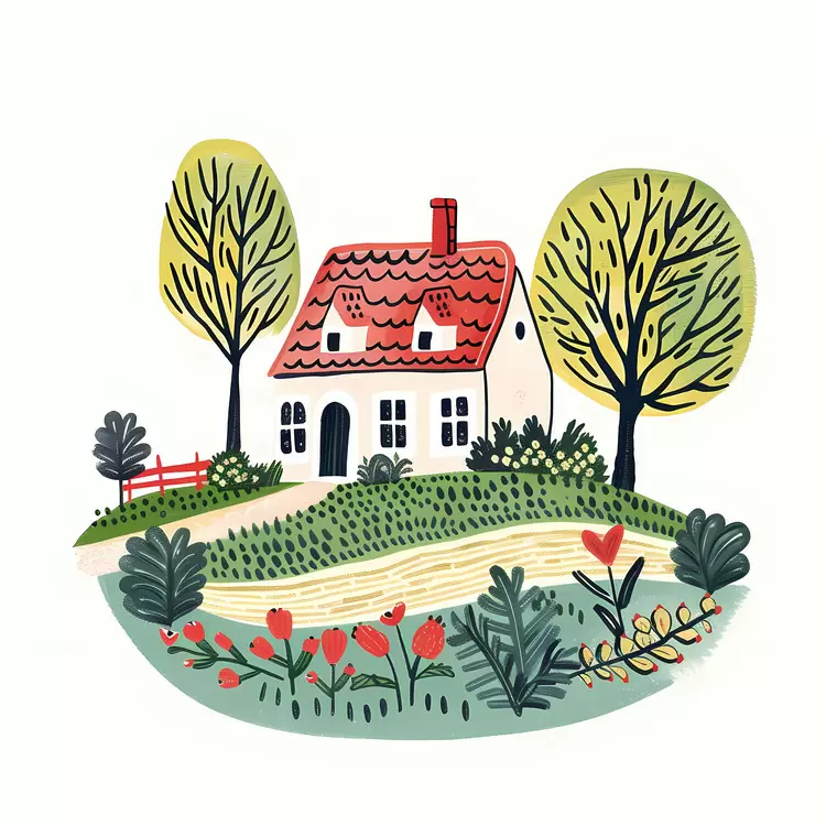 Charming House Surrounded by Garden