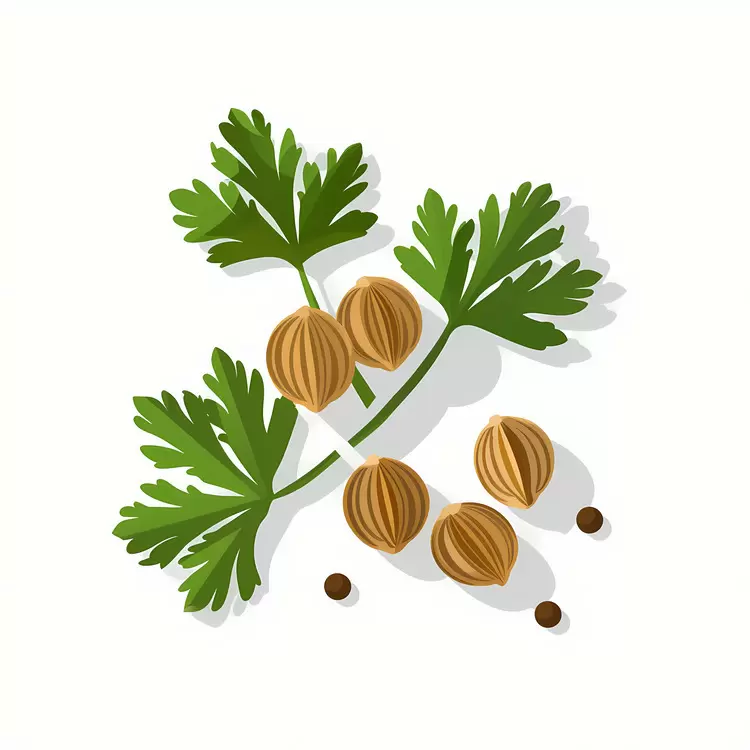 Coriander with Seeds Illustration