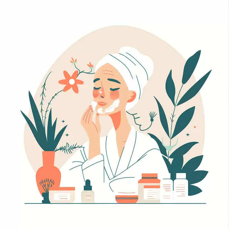 Woman Cleansing Her Face