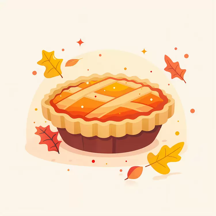 Lattice Pie with Autumn Leaves