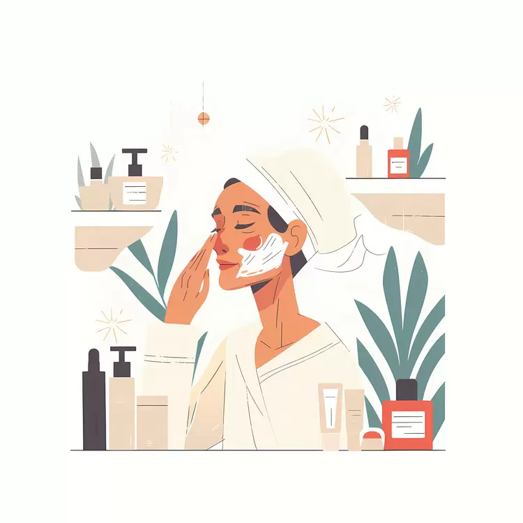 Woman Applying Skincare Serum