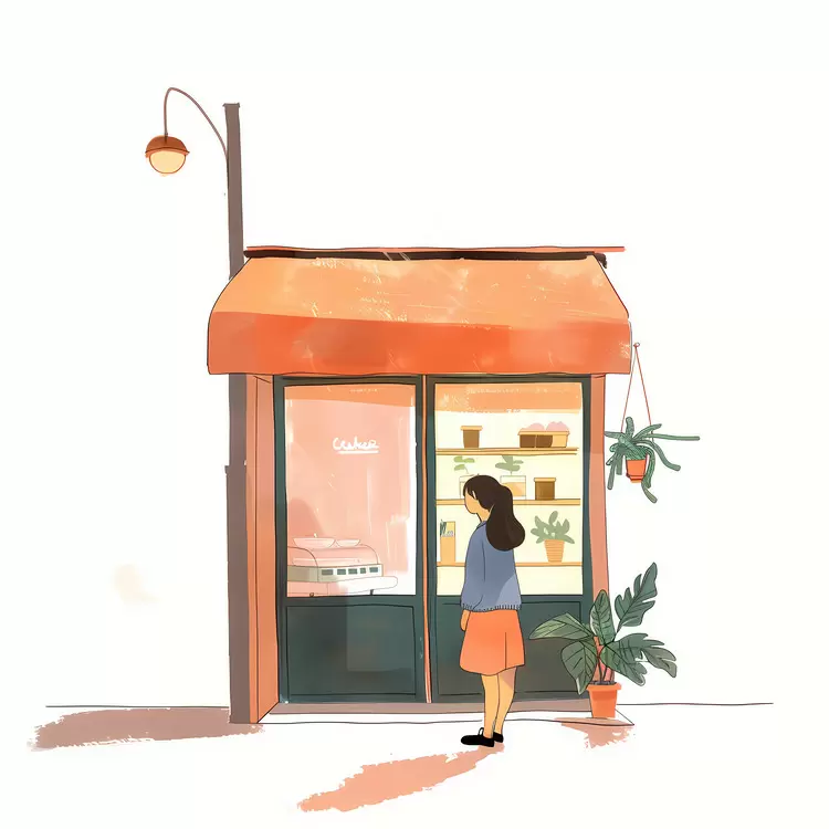 Charming Bakery Shop with Display Window