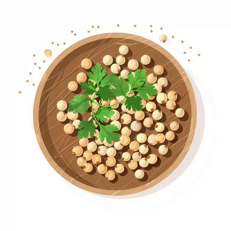 Coriander Seeds with Cilantro Leaves