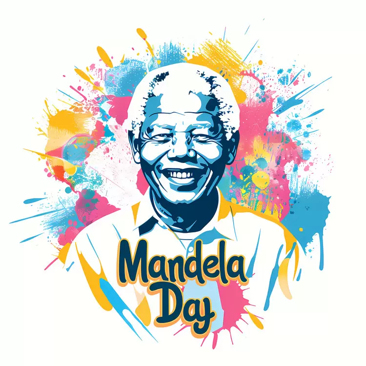 Colorful Mandela Day Illustration