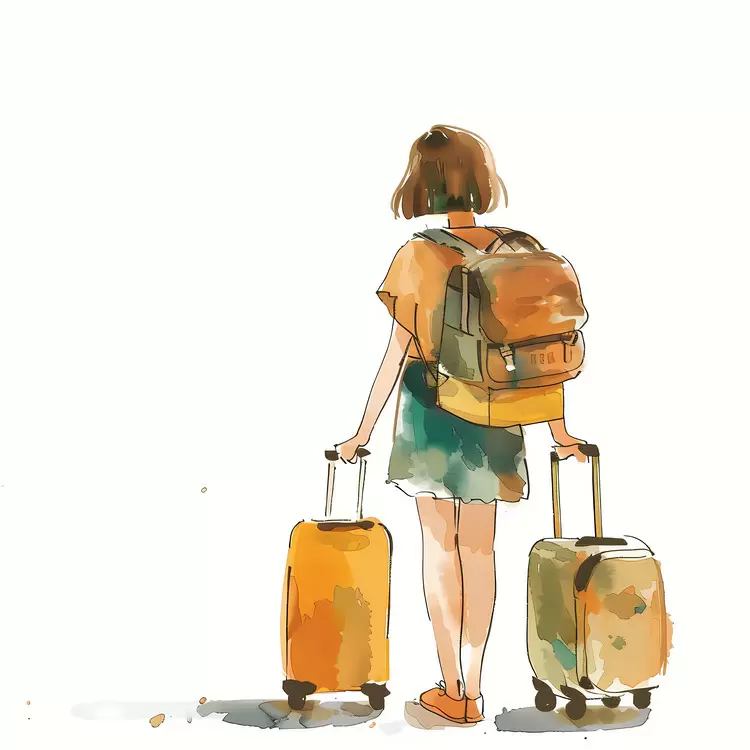 Young Explorer with Luggage