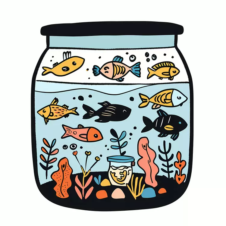 Colorful Fish in a Cute Aquarium