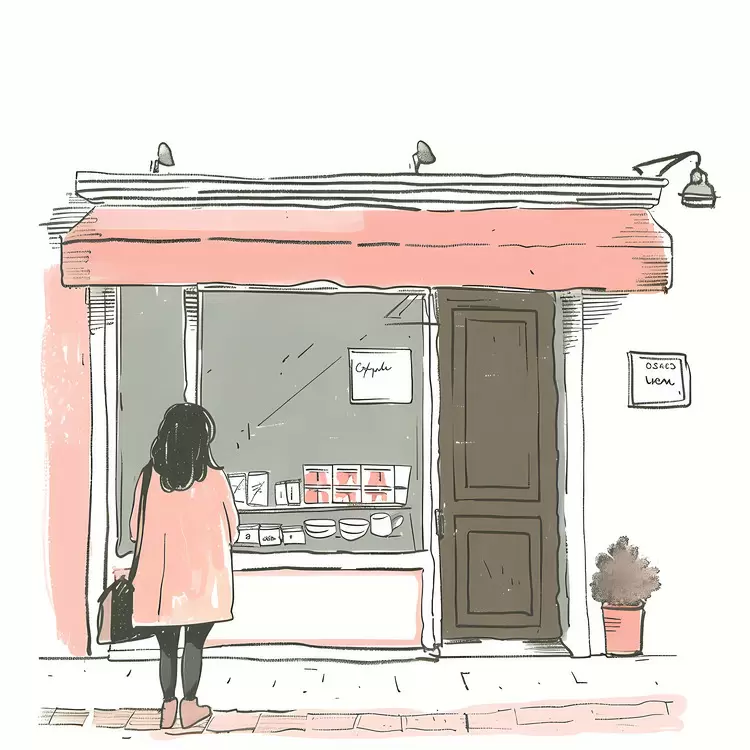 Charming Pink Doodle Shop Front