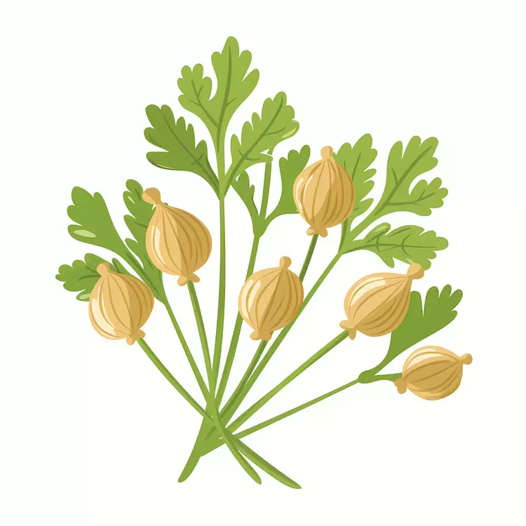 Coriander Plant with Seeds