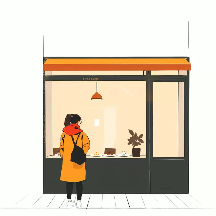 Woman exploring a charming store with warm lighting