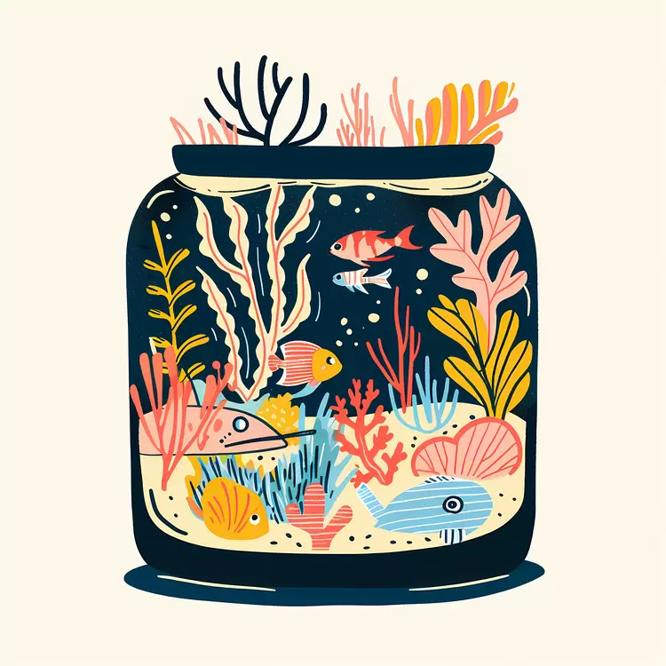 Underwater Scene in a Tank