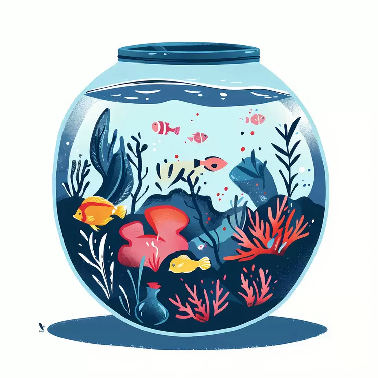 Colorful Fish in a Bowl