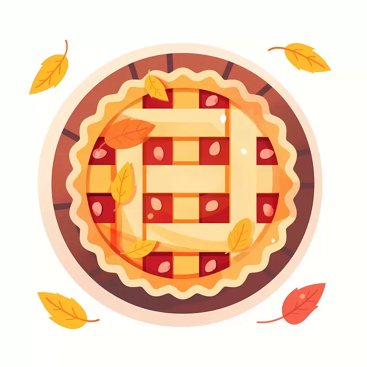 Lattice Pie with Autumn Leaves