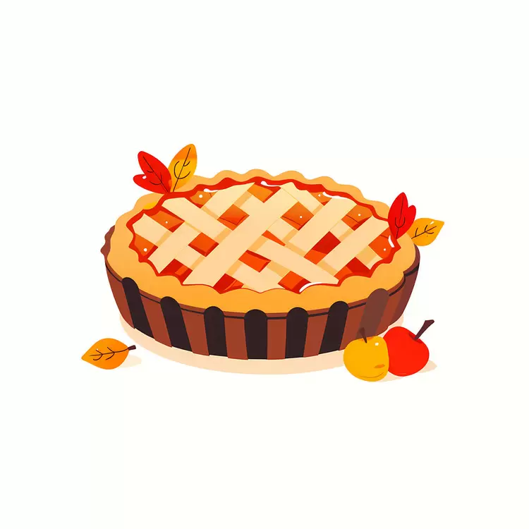 Lattice Pie with Autumn Leaves