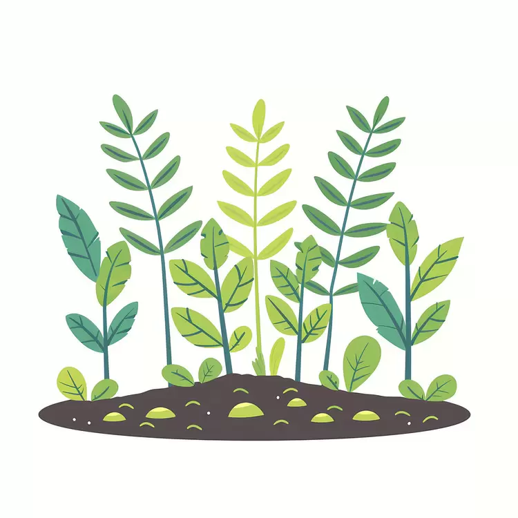 Sprouting Green Plants in Soil