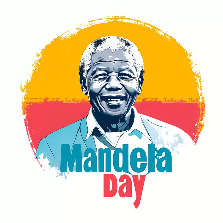 Mandela Day Illustration with Yellow Background