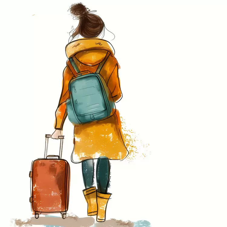 Adventurous Girl in Orange