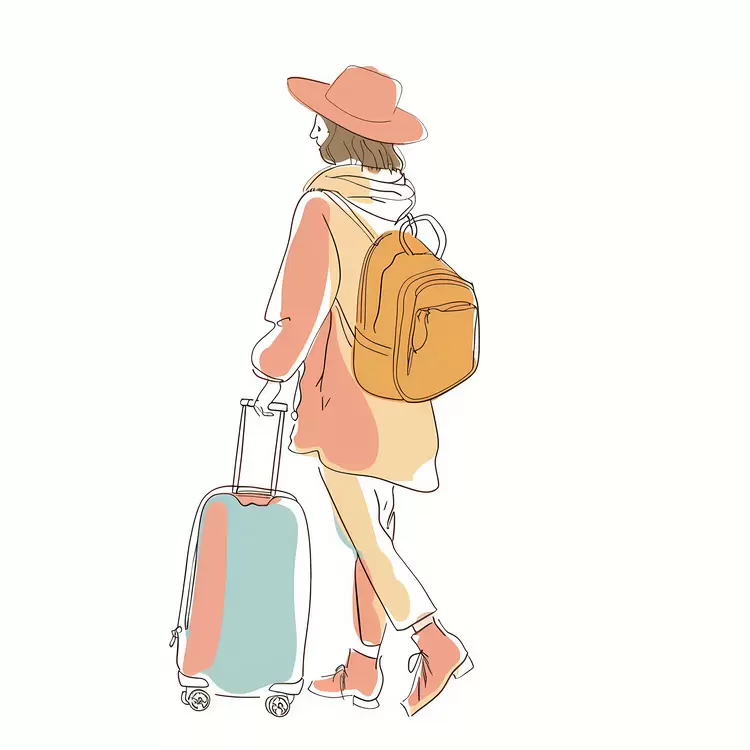 Stylish Girl on a Journey
