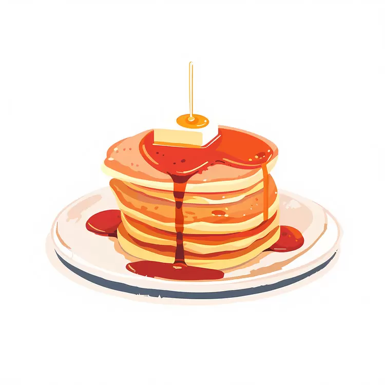 Pancakes with Syrup and Butter