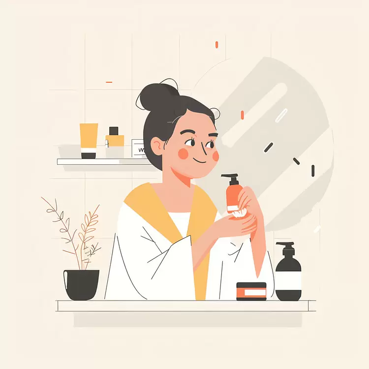 Woman Choosing Skincare Products