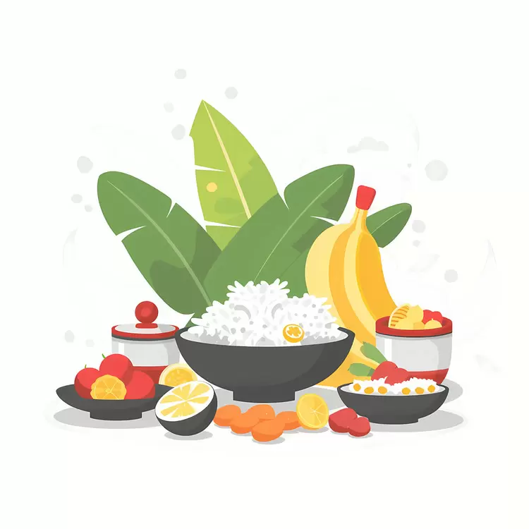 ingredients condiments cucumber banana sliced limes