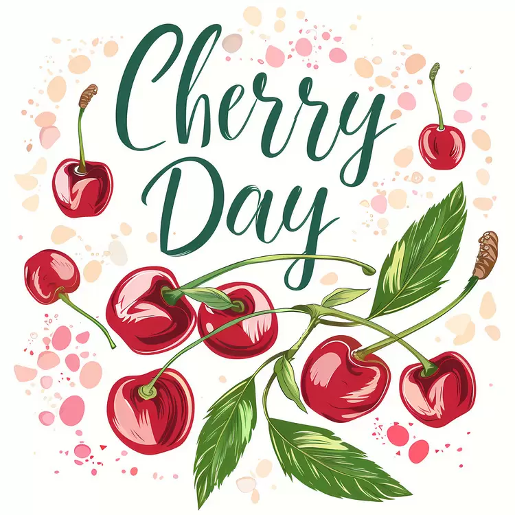 blossoms watercolor Cherry Day vintage