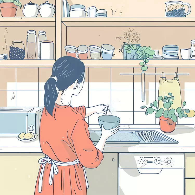 bowl cooking Woman in kitchen Woman in kitchen