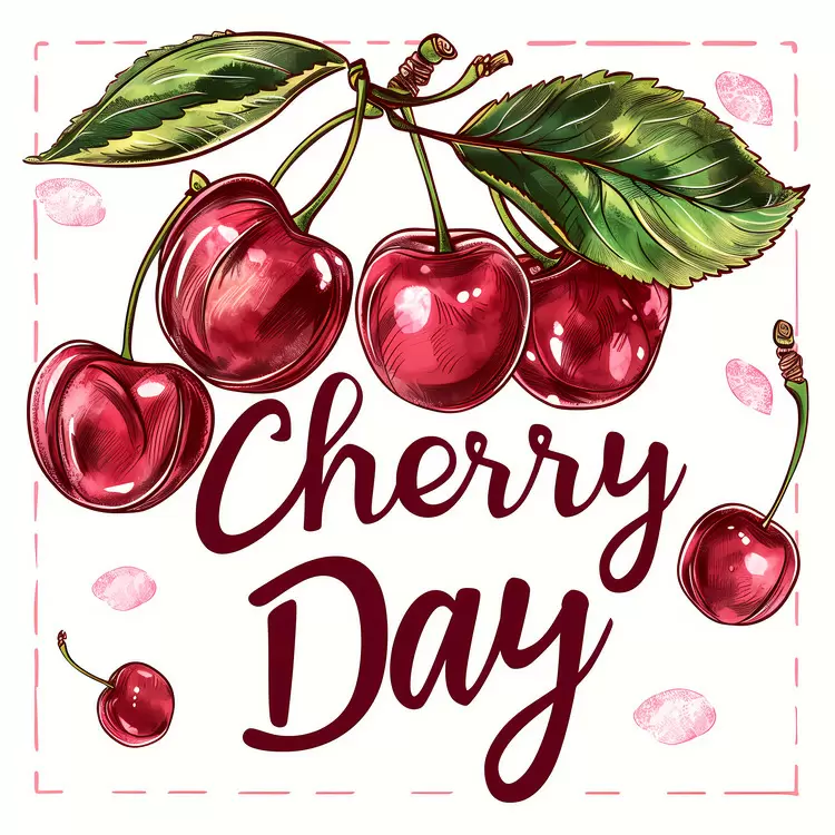 flowers cherries watercolor brush cherry