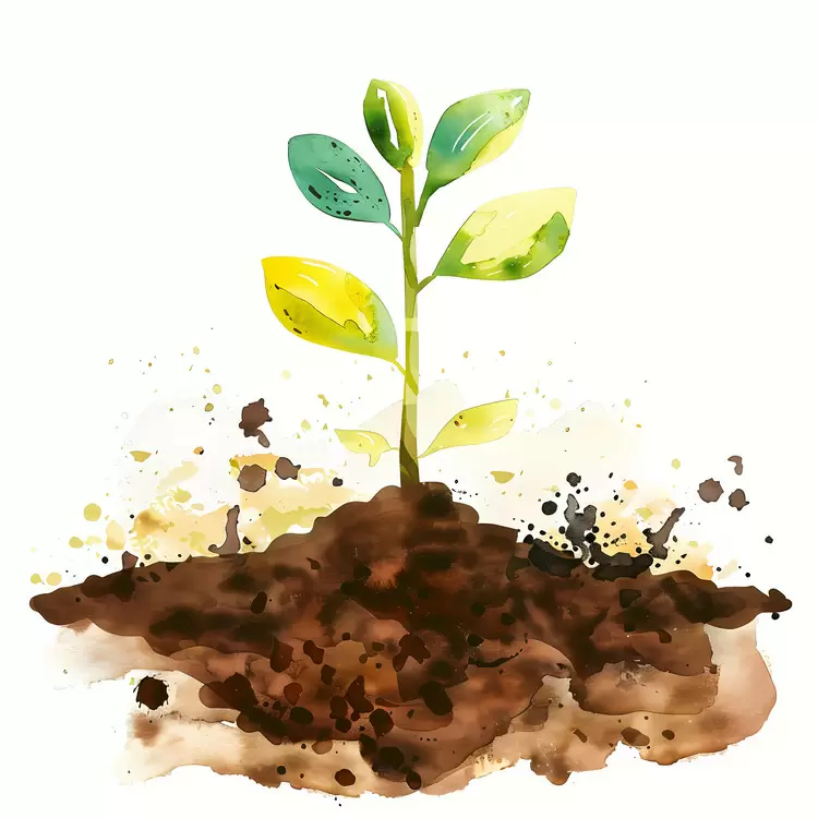 Watercolor Grass Nature Greenery Seeds