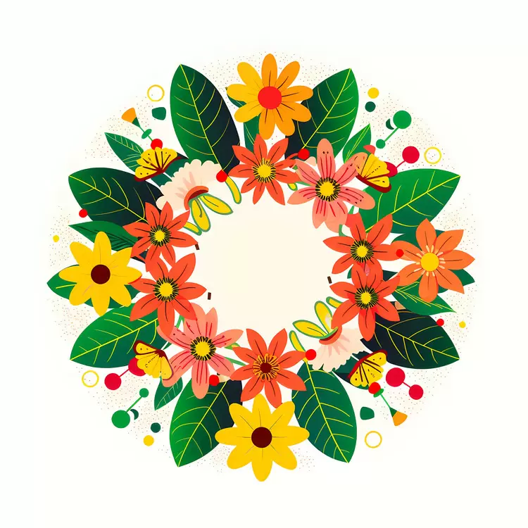 wreath illustration floral arrangement wreath design colorful wreath flower wreath