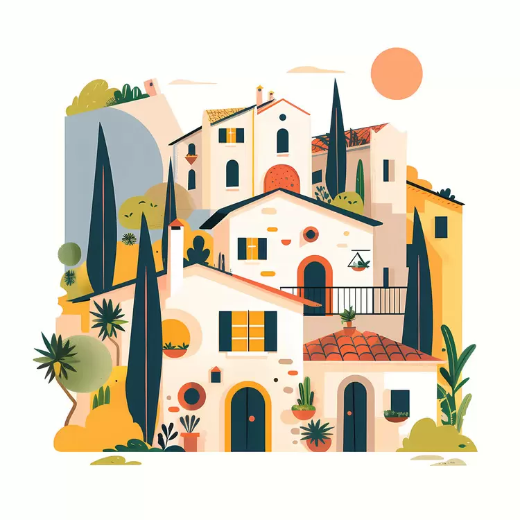 Small cute doodle house