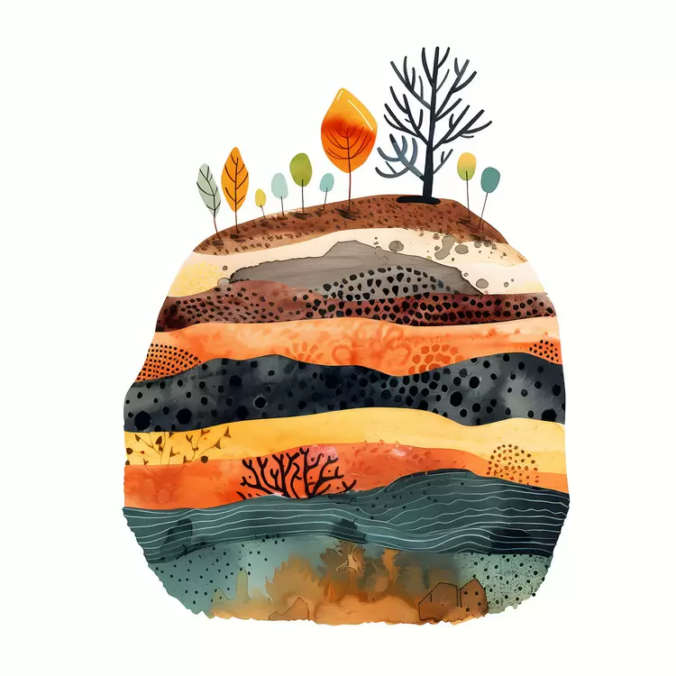 fall foliage earthy tones Trees mountains landscape