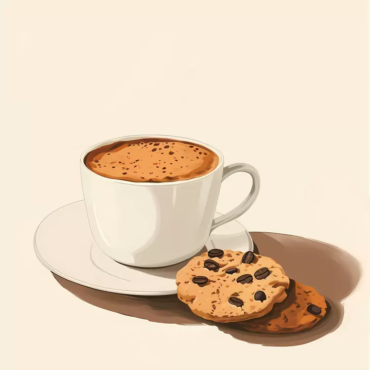 Rug Sheets Blanket Coffee and Cookies White saucer and spoon