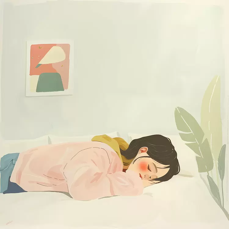 potted plants nighttime bedroom closed eyes light sleep