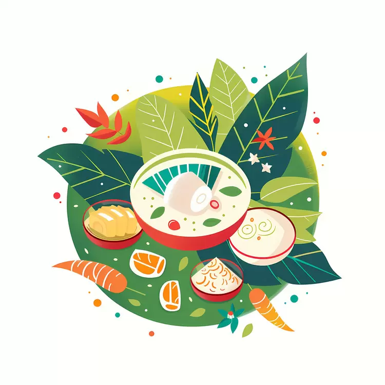 delicious dish Bowl herbs colorful food fresh ingredients