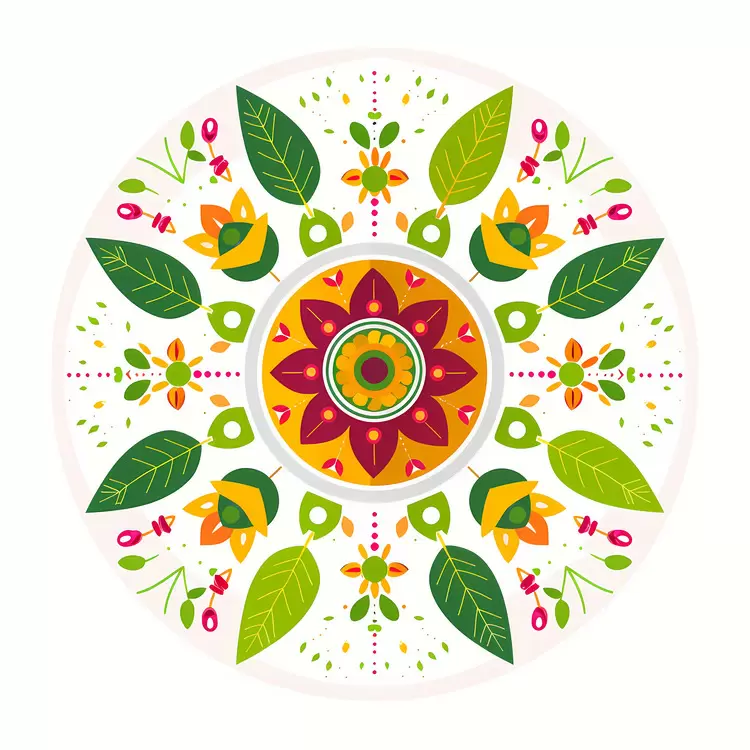 Yellow Watercolor Red White Green
