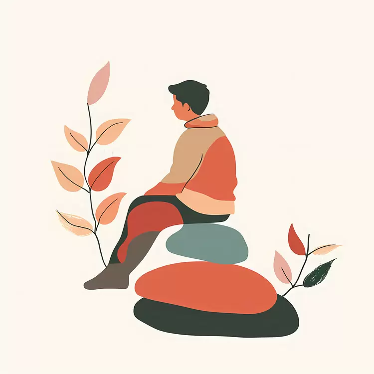 Human figure Laying down Looking away from the camera On a rock