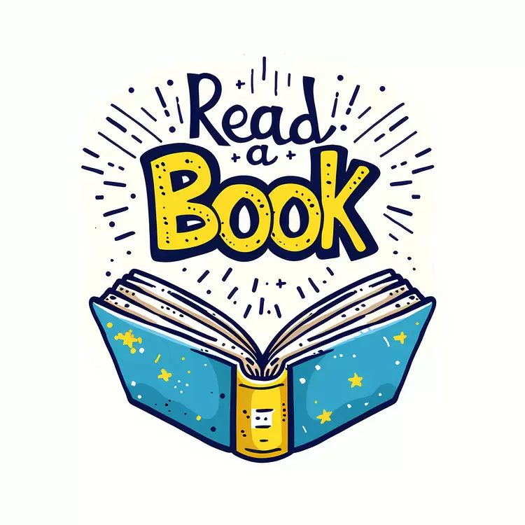 Open Book with 'Read a Book' Text