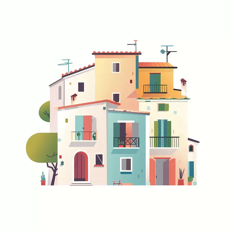 Colorful Doodle House