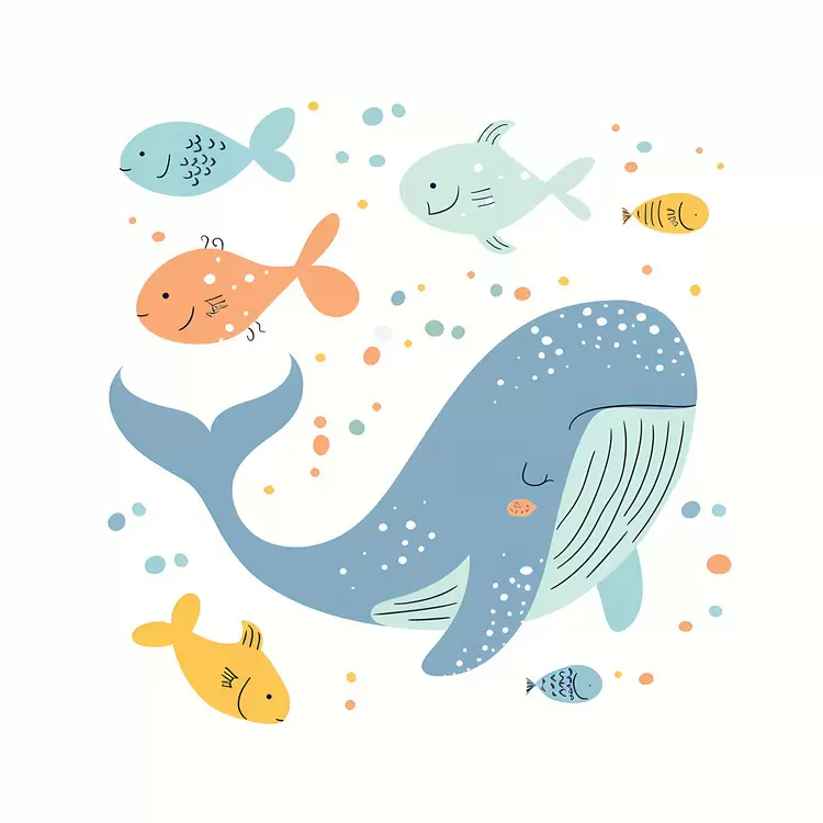 Ocean Whale And Fish Funny Kids