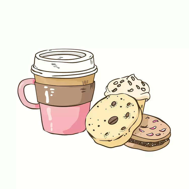 Muffin Sandwich Cupcake Donut Coffee and Cookies