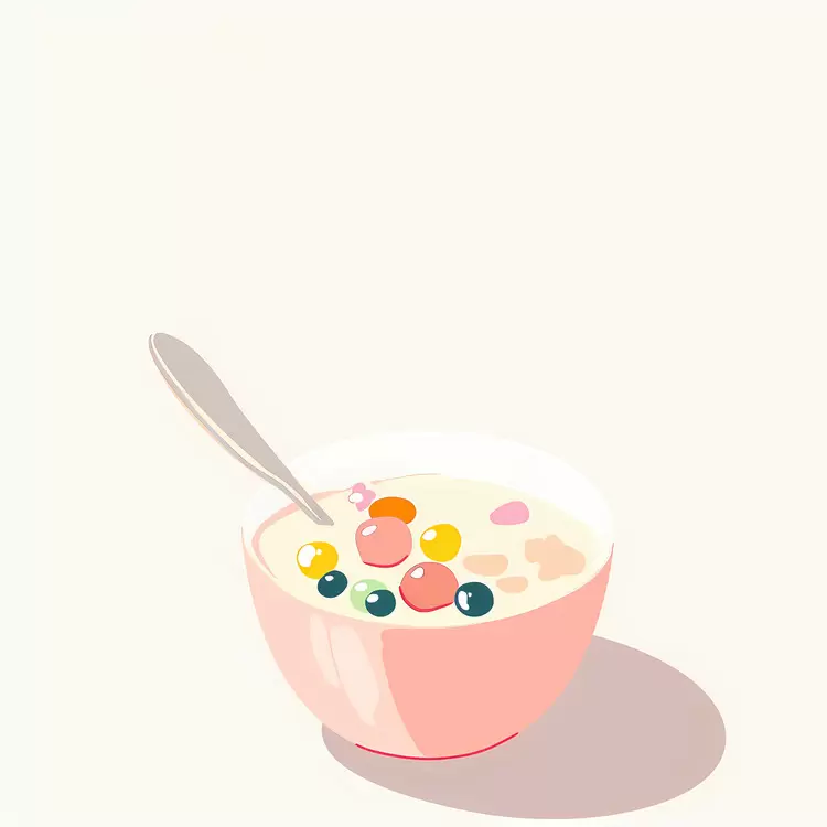 breakfast with a spoon colorful breakfast bowl of fruit fruity treat healthy snack