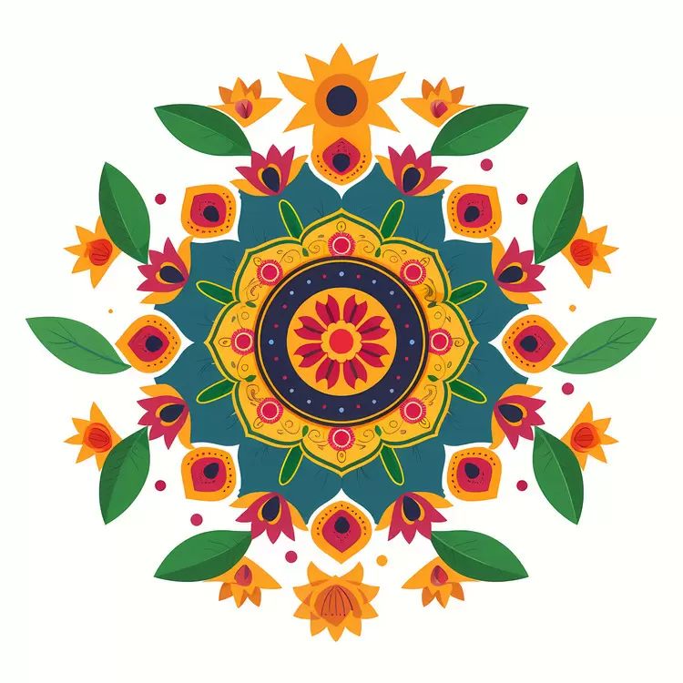 handmade artistic floral decorative colorful