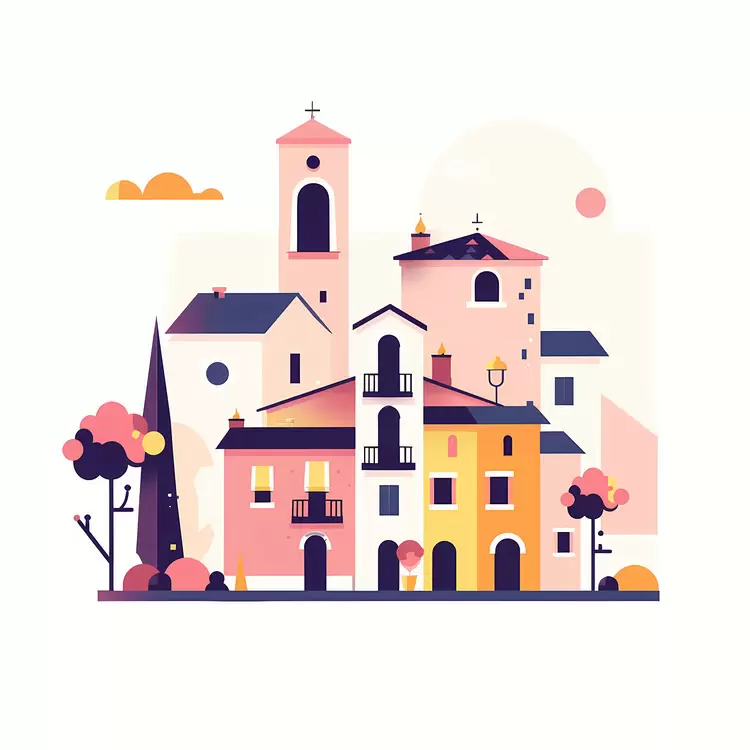 Cute Doodle House Illustration