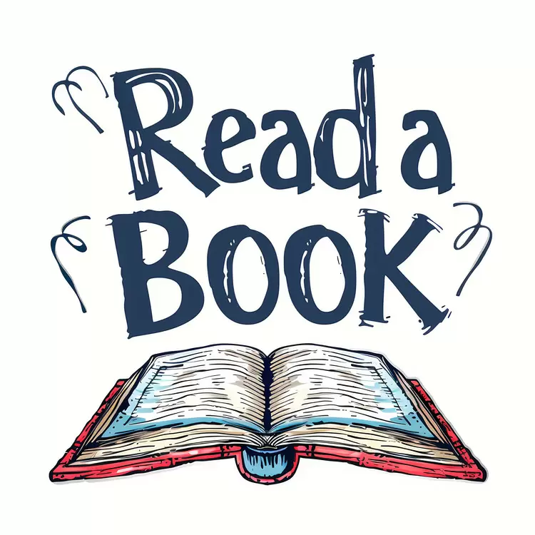 Open Book with 'Read a Book' Text