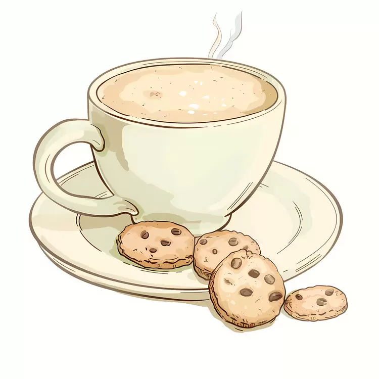 white cup sweetened drink hot beverage breakfast beverage