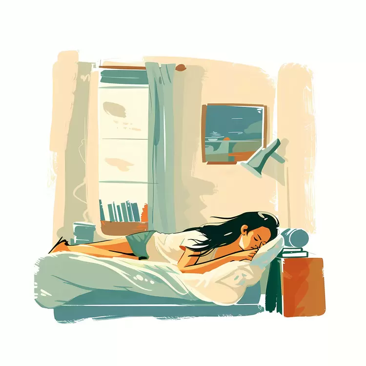 comfortable girl bed relaxing Woman Sleeping