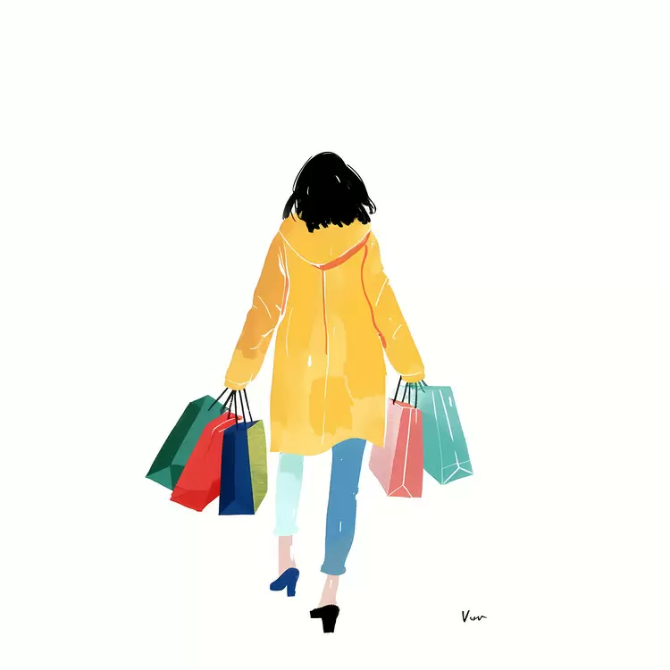 Carrying shopping bags Fun Colorful Creative